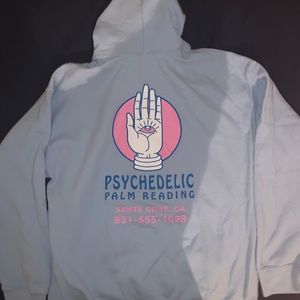 Psychedelic palm reading Santa Cruz Cal hoodie